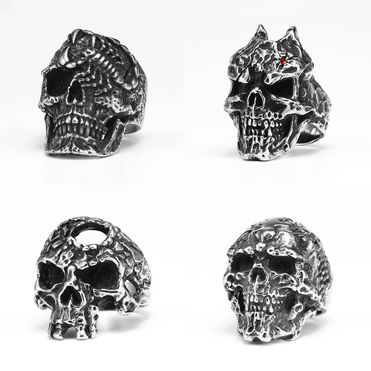 Skull Ring Black — Stainless Steel