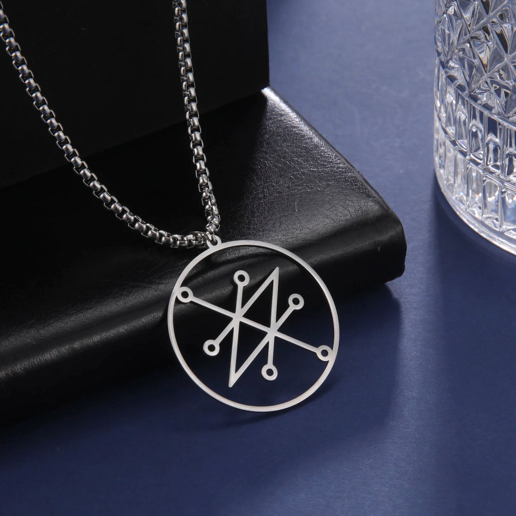 Azazel Sigil Demon Pendant Necklace — Stainless Steel