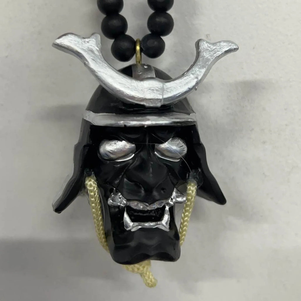 Samurai-Kabuto Helmet Hannya Japanese Oni Car Rear View Mirror Charm Japanese Ghosts Hanging Ornament Personalized Pendant