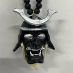 Samurai-Kabuto Helmet Hannya Japanese Oni Car Rear View Mirror Charm Japanese Ghosts Hanging Ornament Personalized Pendant