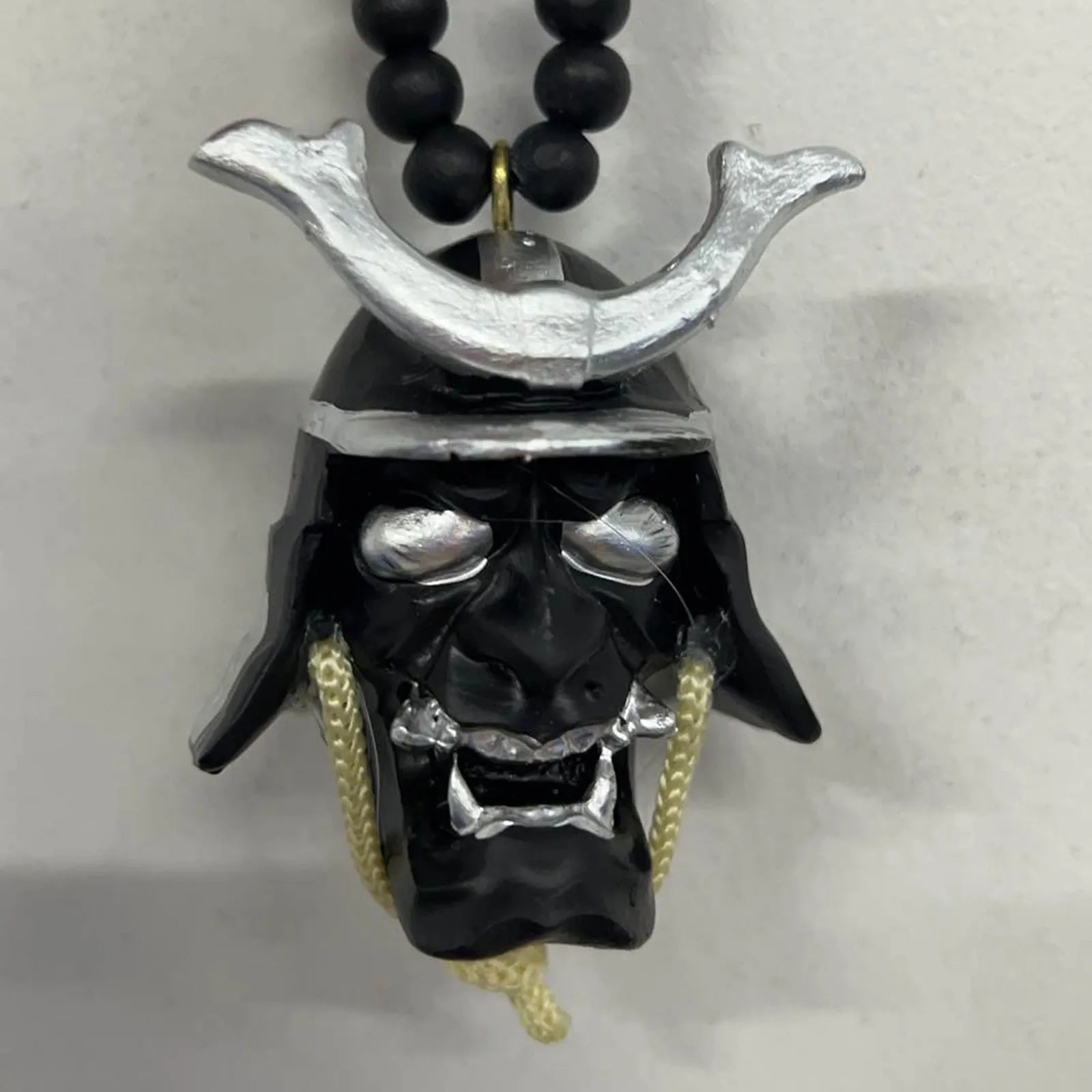 Samurai-Kabuto Helmet Hannya Japanese Oni Car Rear View Mirror Charm Japanese Ghosts Hanging Ornament Personalized Pendant