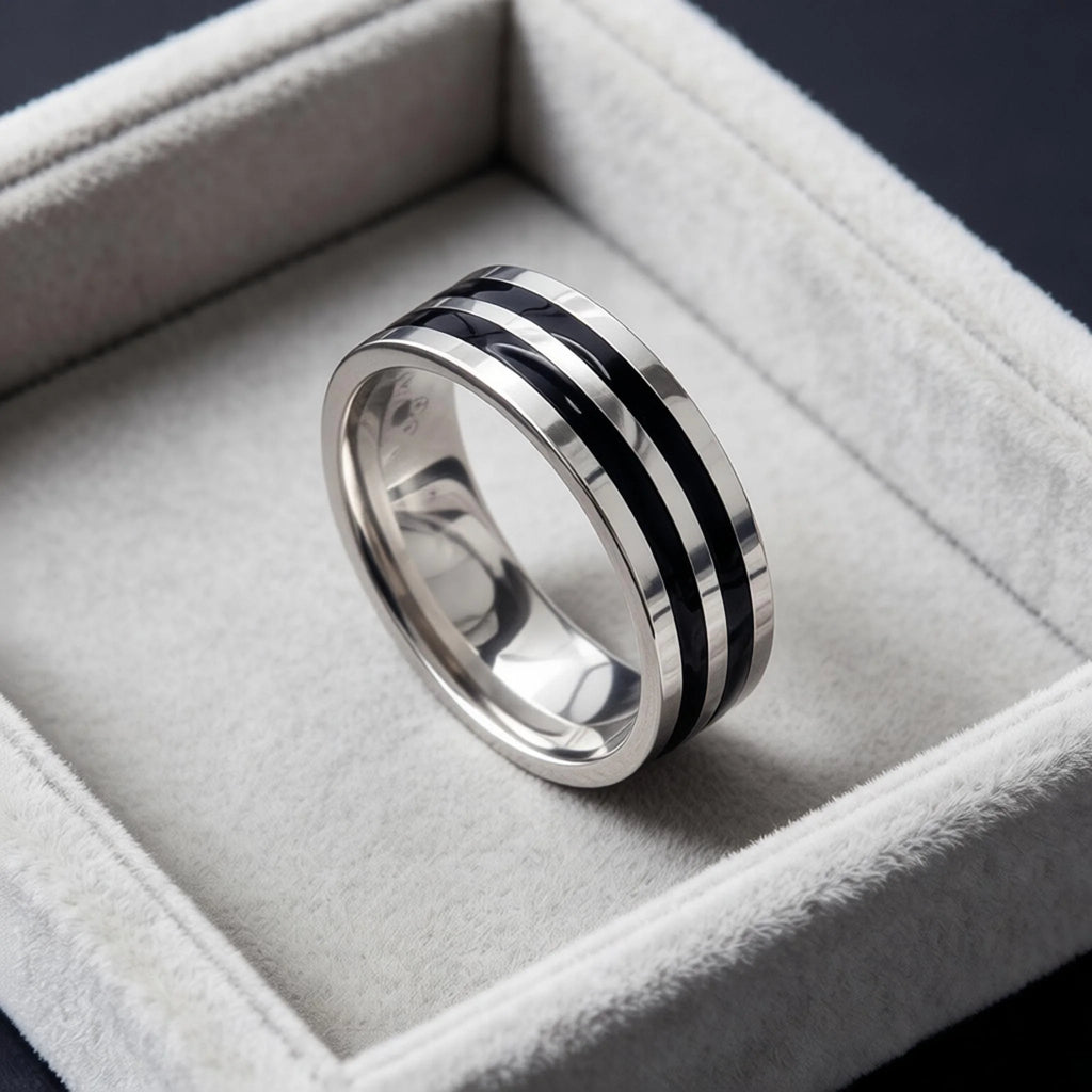 10MM Wide Trendy Stainless Steel Ring For Woman And Man Valentine's Day gift