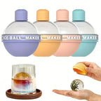 Silicone Ice Ball Maker Hockey Mold Round Reusable Cube Ball Mold Whiskey Cocktail Ice Maker DIY 2026 New Round Ice