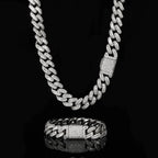 Iced Out Cuban Necklace Stainless Steel 15MM