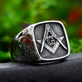 Vintage Masonic Ring — Stainless Steel