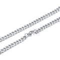 3/5/7mm Stainless Steel Cuban Link Chain Stainless Steel Necklace, Punk Hip-hop Choker for Men, Fashion Jewelry Accessories