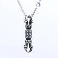 Copper electroplated gold vintage six-character mantra pestle necklace pendant Five-pronged Vajra Pestle for Protection
