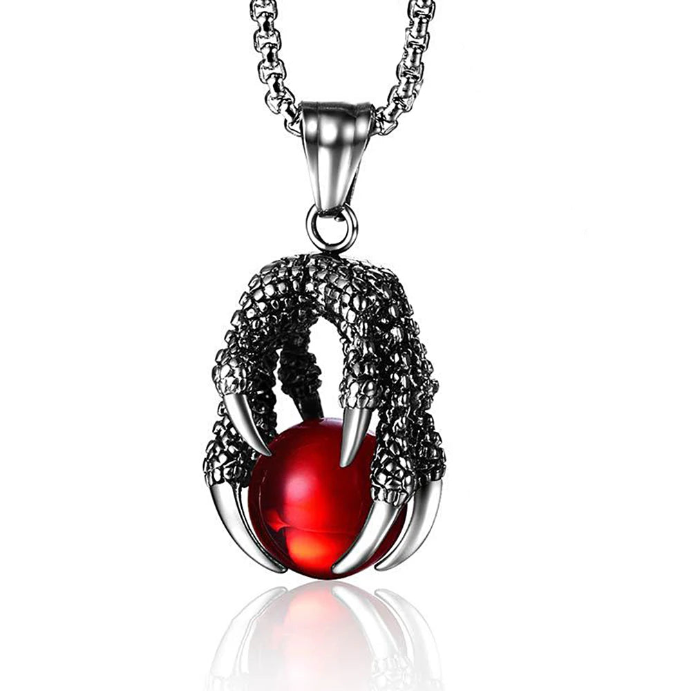 Dragon Claw Stainless Steel Pendant Necklace