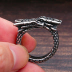 Double Headed Dragon Ring — Stainless Steel