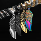 Angel Wing Pendant Necklace — Stainless Steel
