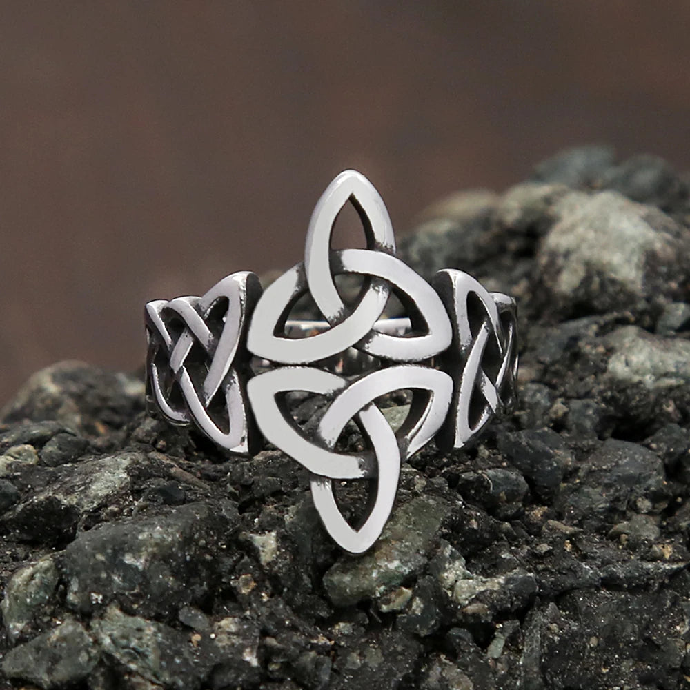 Viking Steel Ring Celtics Knot Punk 316L