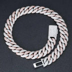 Rose Gold Cuban Chain Necklace Iced Out 22MM