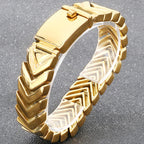 V-Shaped Snake Bone Chain Bracelet for Man High Polished 316l Stainless Steel Men's Bracelets Punk Rock Statement