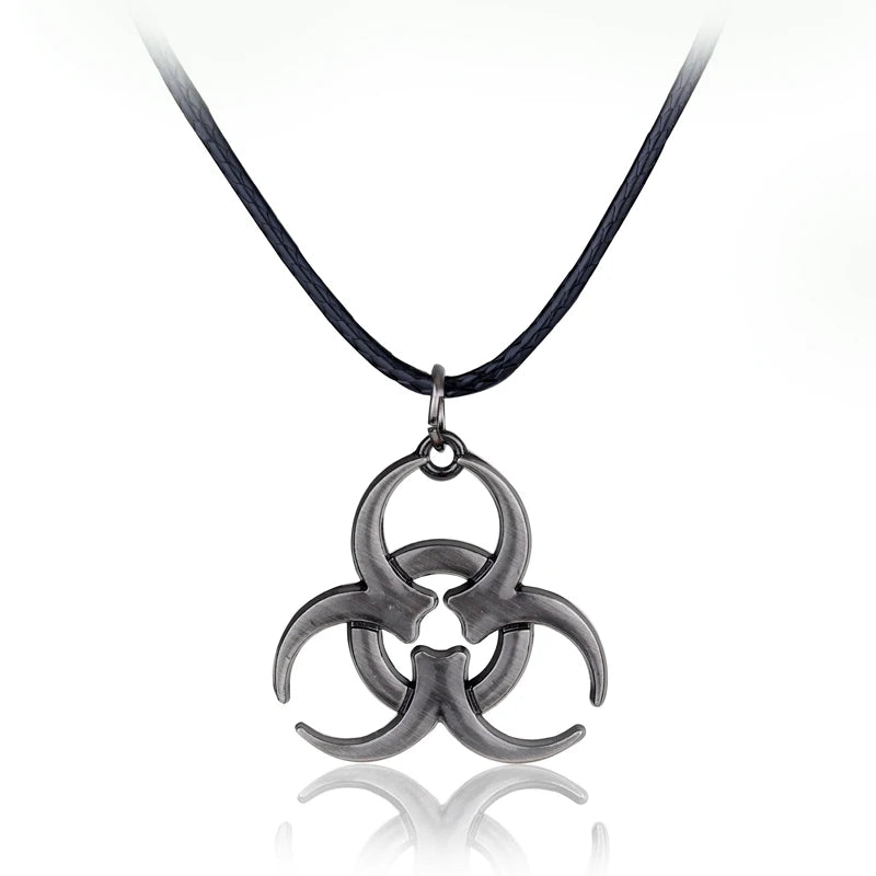 Necklace Trendy Men And Women INS Street Punk Hip-Hop JewelryNew Stainless Steel Biochemical Logo Pendant