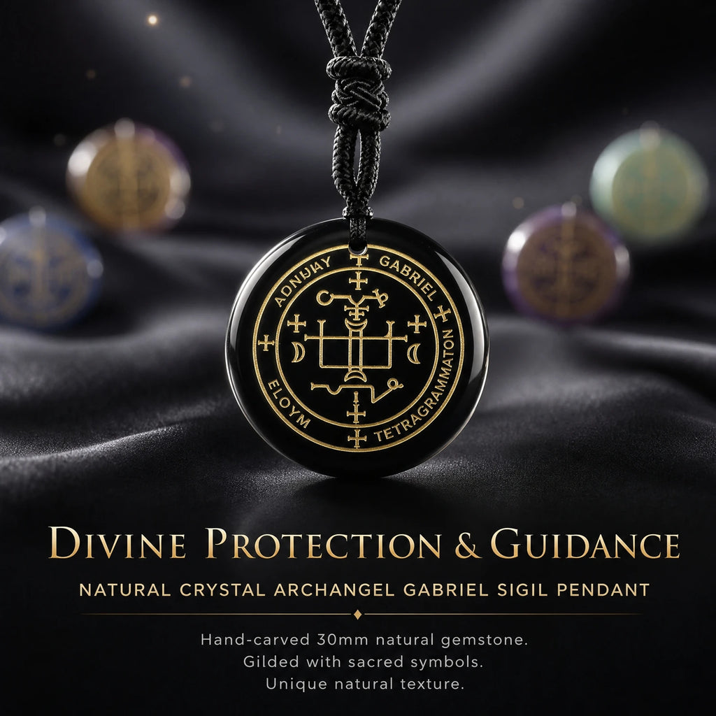 Iced Out Archangel Gabriel Pendant Necklace 30mm