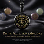 Iced Out Archangel Gabriel Pendant Necklace 30mm