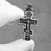 Vintage Jesus Cross Pendant Necklace — Stainless Steel