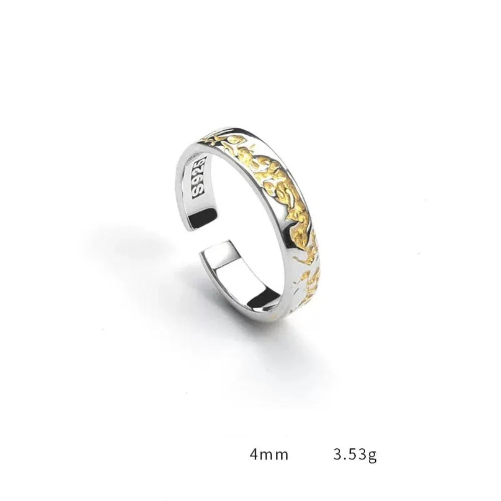 New Popular Gilding Men Ring Black Fashion Advanced Adjustable Ring For Trend Couple Jewelry