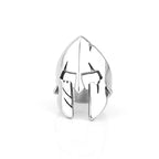 Stainless Steel Vikings Glossy Mask Ring Men's Personality Punk Hip Hop Sparta Face Shield Shape Finger Jewelry Ring Gift
