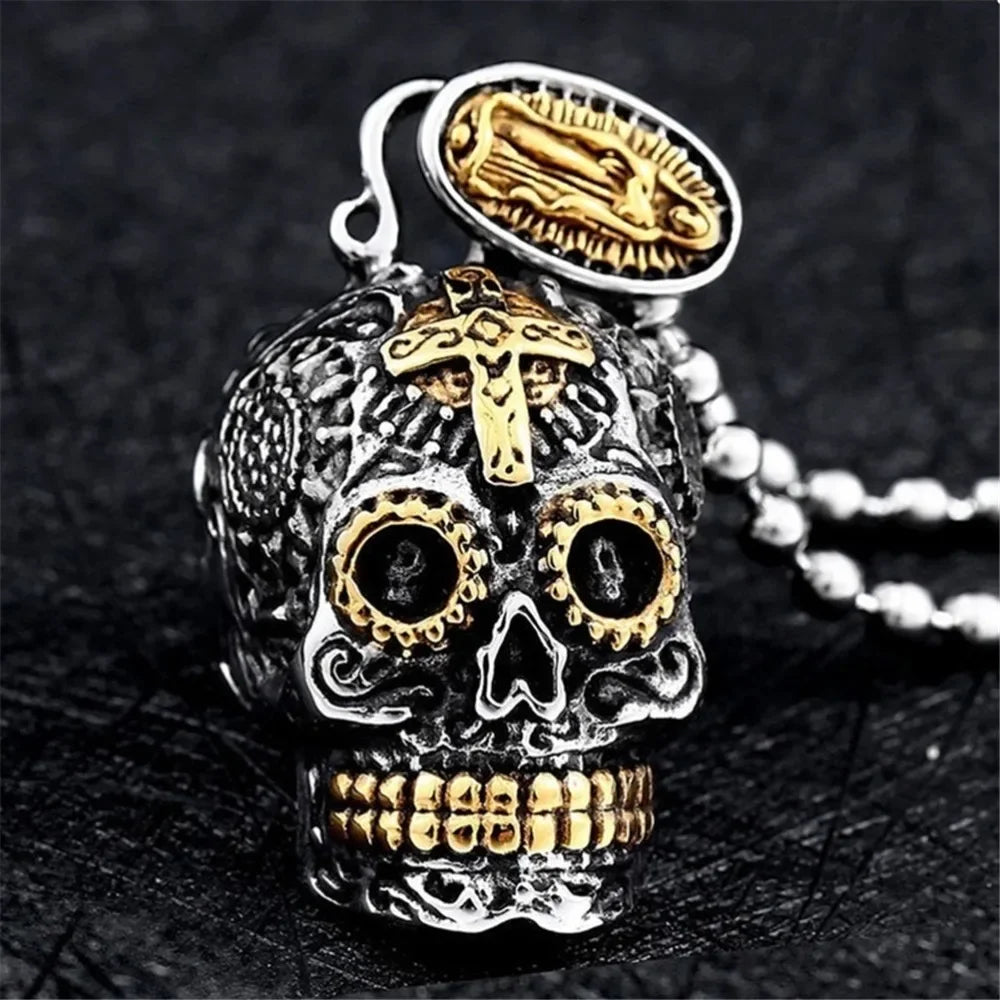 Vintage Skull Pendant Necklace