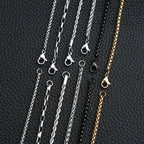 Lobster Gold Pendant 3MM Rolo 316L Gold/steel