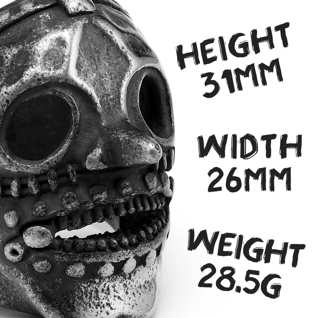 Tengu Skull Ring Black — Stainless Steel