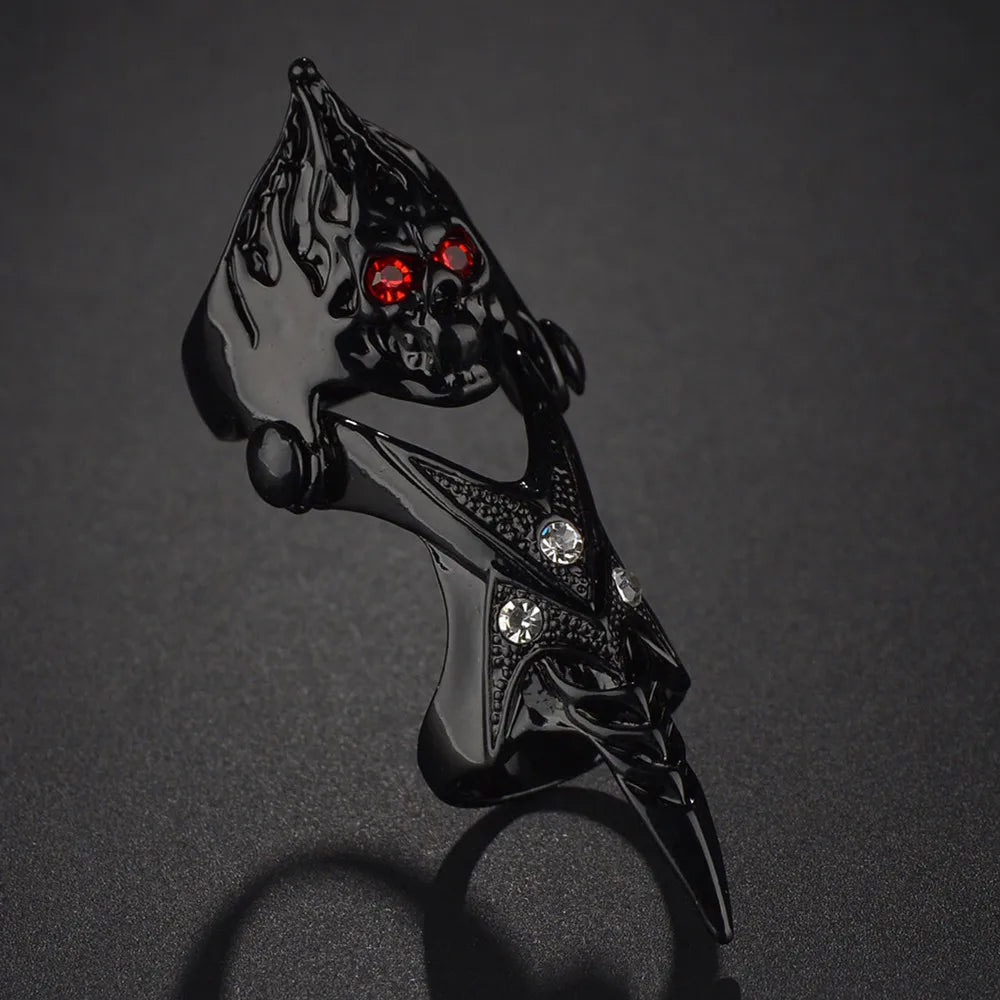 Gothic Punk Dragon Eagle Skull Joint Knuckle Full Finger Claw Ring Unisex Cool Heavy Rock Party Club Charm Knuckle