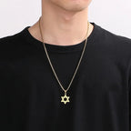 Star of David Pendant Necklace — Stainless Steel