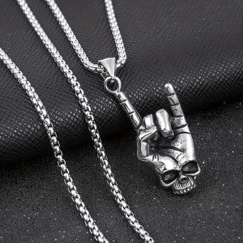 Skull Pendant Necklace — Gothic Statement