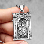 Angel Gabriel Pendant Necklace — Stainless Steel