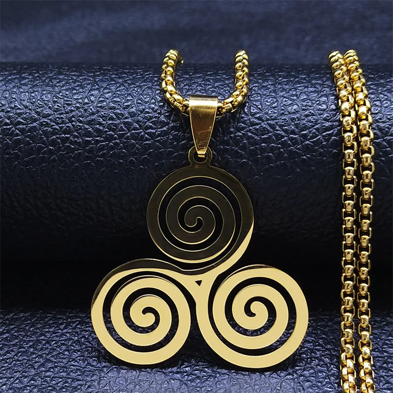 Viking Celtic Stainless Steel Pendant Necklace