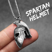 Spartan Helmet Pendant Stainless Steel Necklace