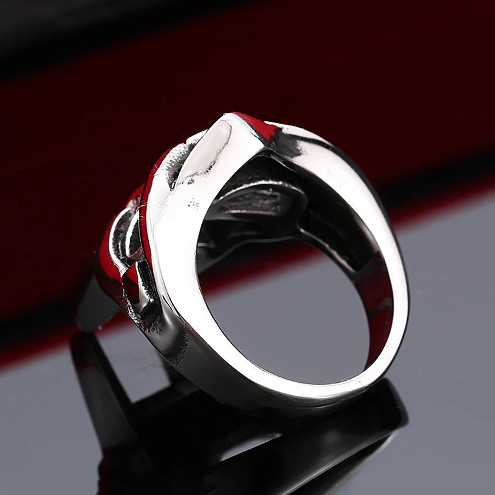 Steel Ring Vintage Doom Mask Punk