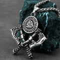 Viking Steel Pendant 316L Double Axe Vintage