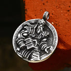 Viking Navigation Skull Pendant — Stainless Steel
