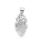 Personality Punk Quality Titanium Steel Anatomical Heart Pendant Necklace for Men Creative Jewelry