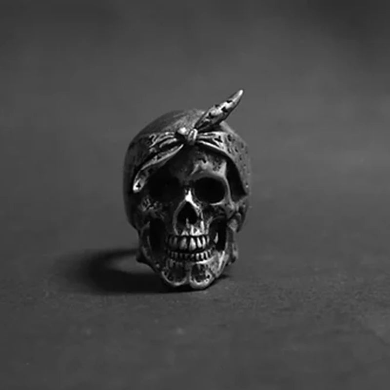 Christmas Charm Halloween Octopus Skull Punk Stainless Steel Seaman Rings Men Anel Puck Jewelry Gift for Sailor