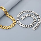 Men's 72CM Long 24MM Wide Curb Cuban Link Chain Necklaces Heavy Stainless Steel On Neck Chains for Man Party Jewelry