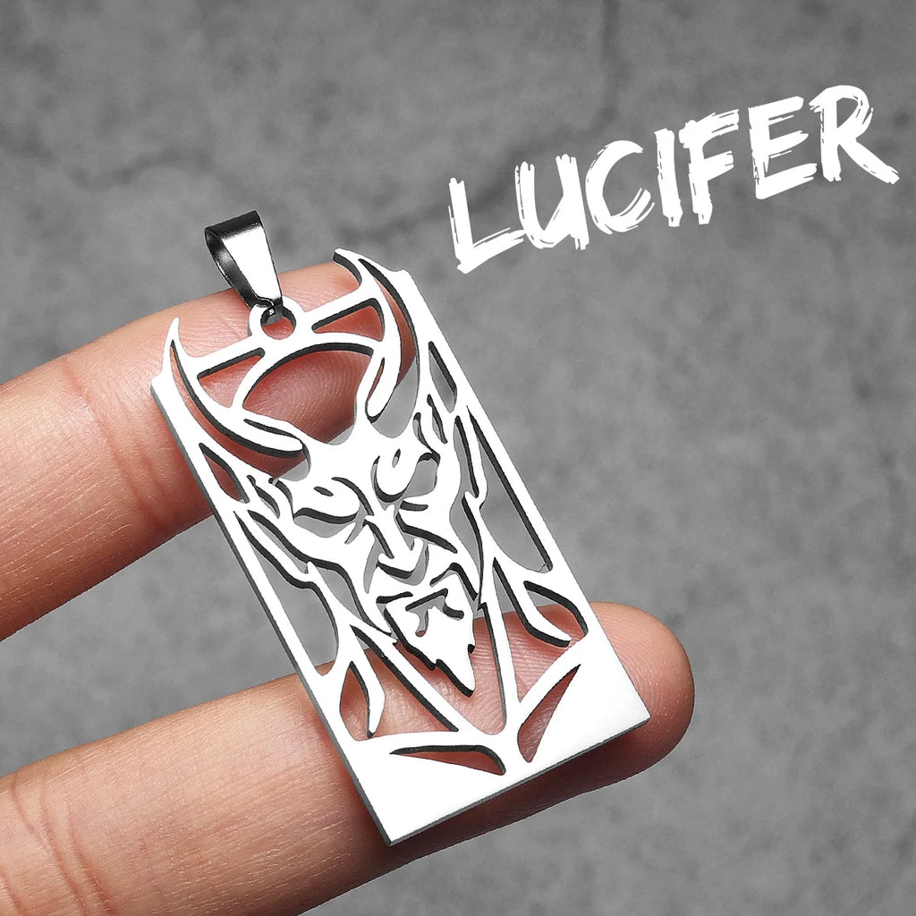 Hell Demon Satan Pendant Necklace — Stainless Steel