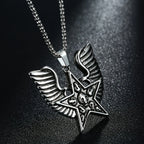 Star Skeleton Wing Pendant Necklace — Gothic