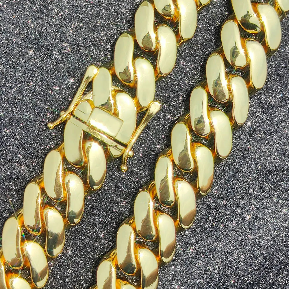Stainless Steel Cuban Bracelet Miami Heavy 10-22MM