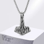 Viking Mjolnir Thor's Hammer Pendant Necklace — Stainless Steel