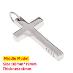 100% Solid S925 Sterling Silver Cross Pendant For Men women smooth High Polishing simple Design Jesus Christ Jewelry Gift