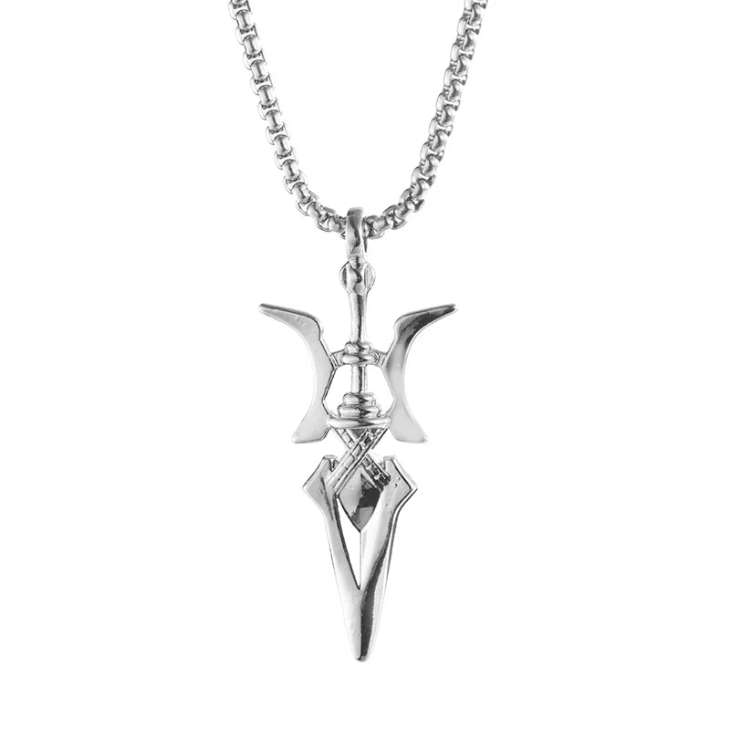 Death Note Halberd Pendant Necklace Misa Amane Cosplay Earrings Adornment Halloween Goth Cross Jewelry Christmas Valentines Gift