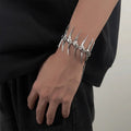 ZHUHE The Thorny Fishbone Necklace In Cyberpunk Style Is A Jewelry Accessory For Men And Women And A Party Gift