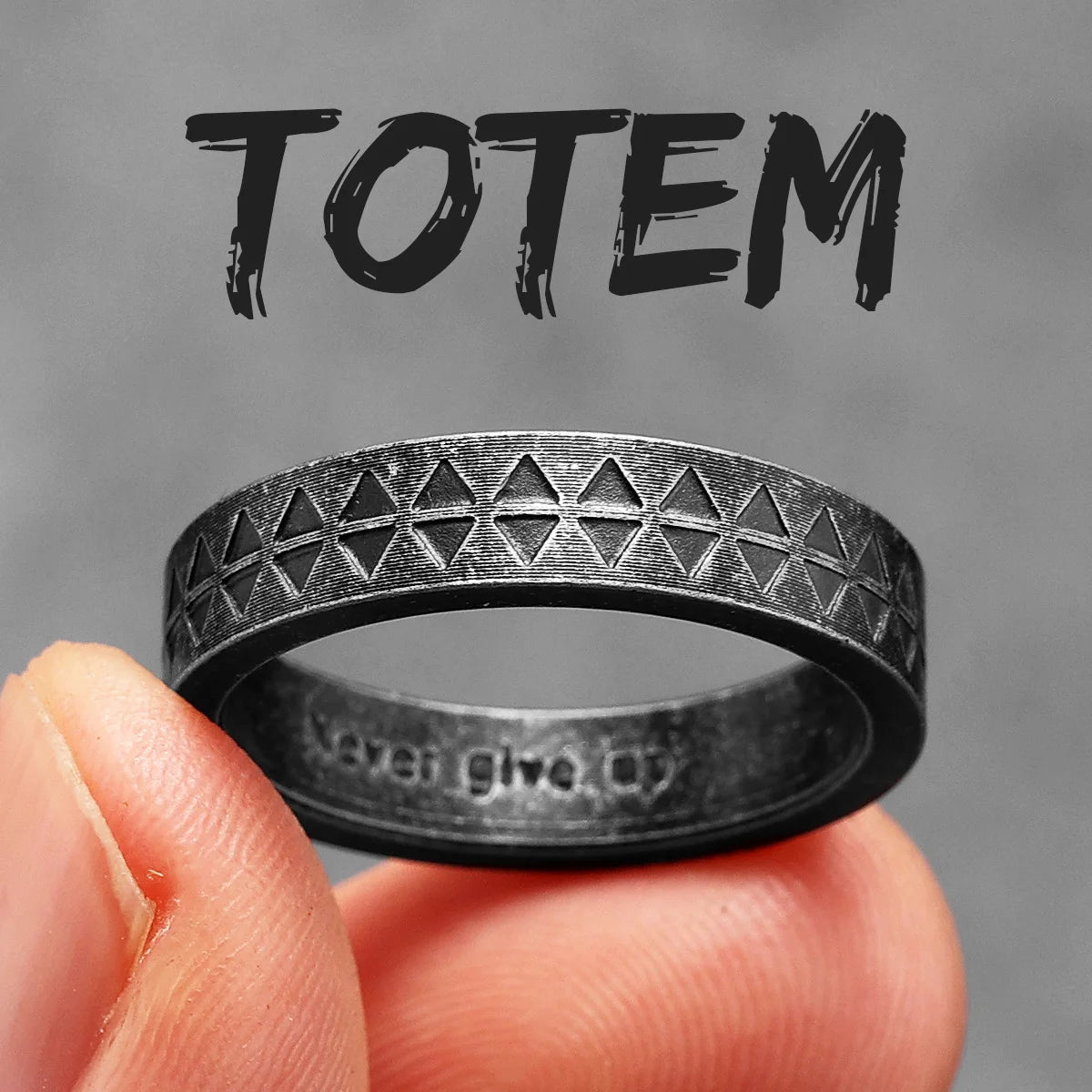 Geometry Texture Ring — Stainless Steel