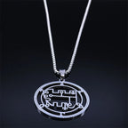 Baphomet Silver Pendant Necklace — Stainless Steel