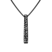 Viking Rune 3D Mobius Bar Pendant — Stainless Steel