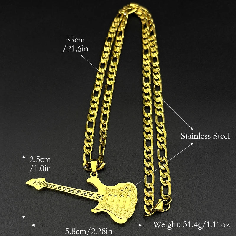 Guitar Steel Pendant Electric Heavy Metal Musical