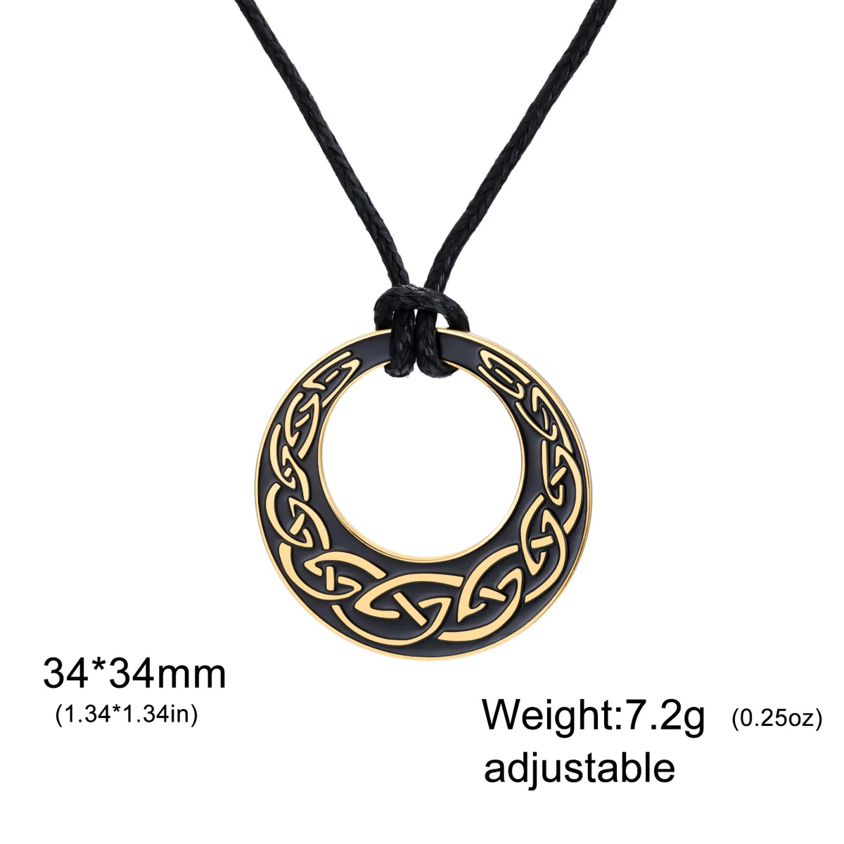 Viking Witch Knot Amulet Pendant Necklace — Rope Chain